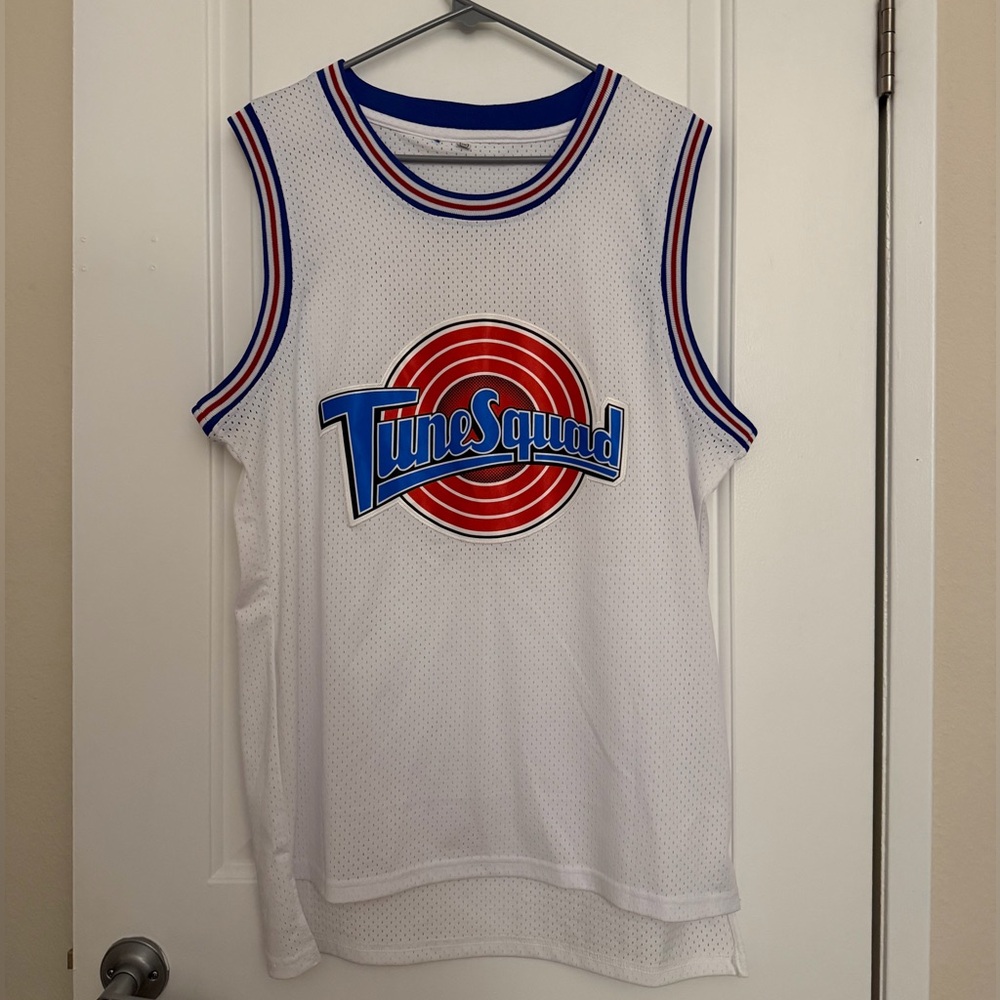 Tune Squad White Basketball Jersey
